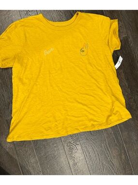 Mustard Yellow Short Sleeve Top with Tag